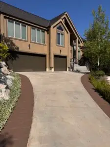 Stamped Concrete Driveway Staining in Bountiful