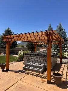 Pergola Staining Service in MT Green