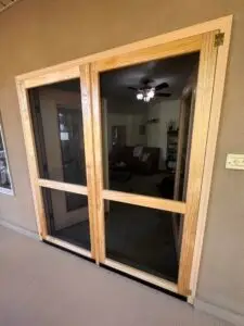 French Screen Door Installation and Staining in Salt Lake City
